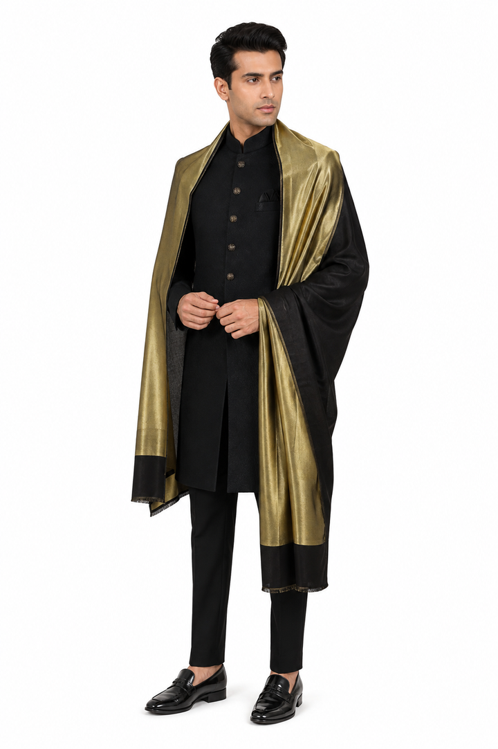 The Noir & Champagne Gold— His & Her Stole Gift Set- 02