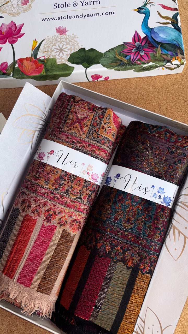 The Heritage Mosaic — His & Her Stole Gift Set- 05