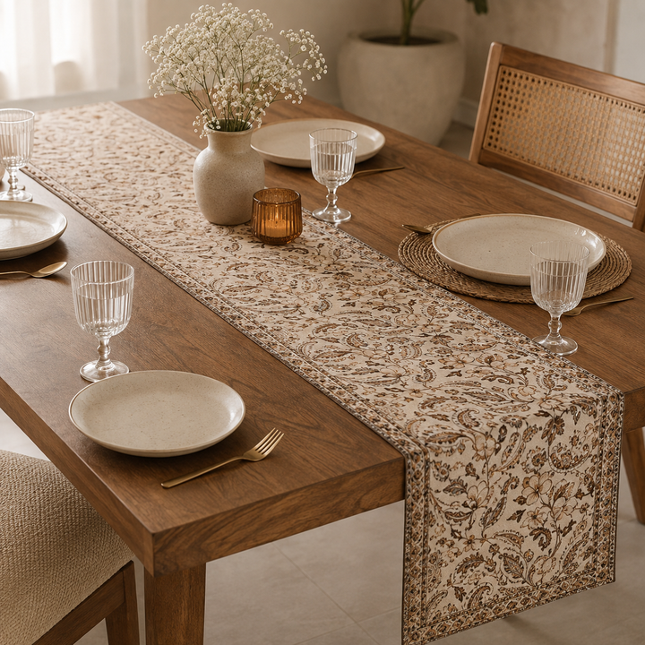 Cotton Floral & Paisley Table Runner 13 X 72 inches - SNY7251