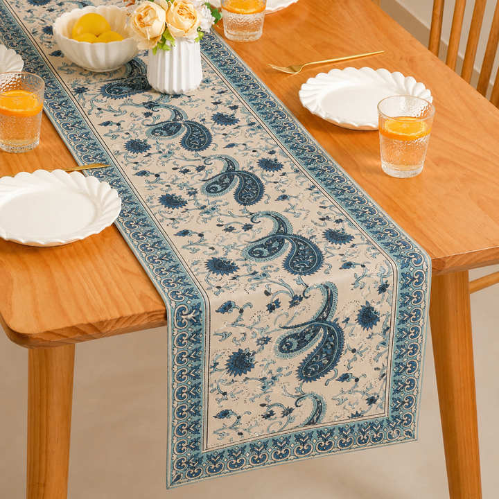 Cotton Floral & Paisley Table Runner - 5