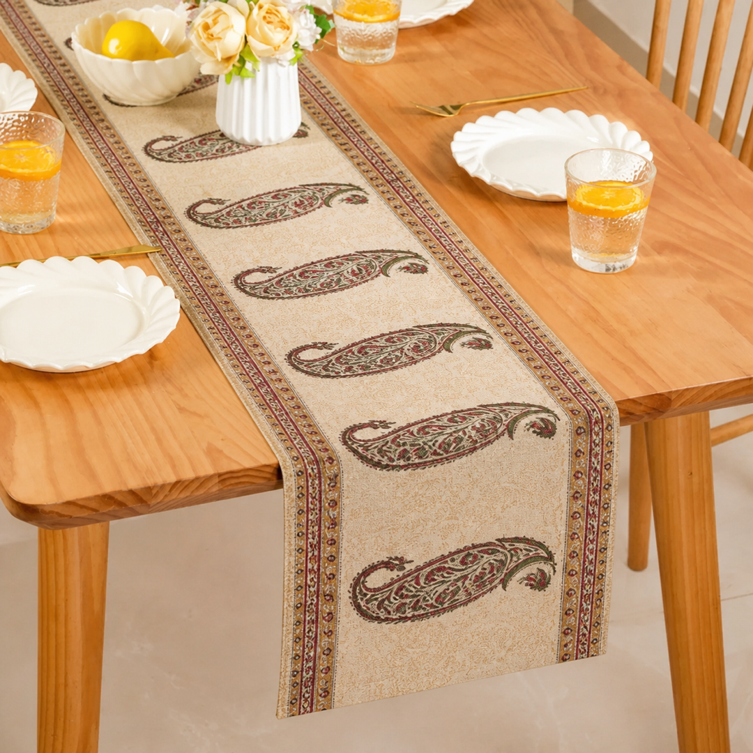Cotton Floral & Paisley Table Runner - 22