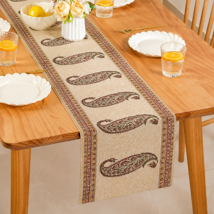 Cotton Floral & Paisley Table Runner - 22
