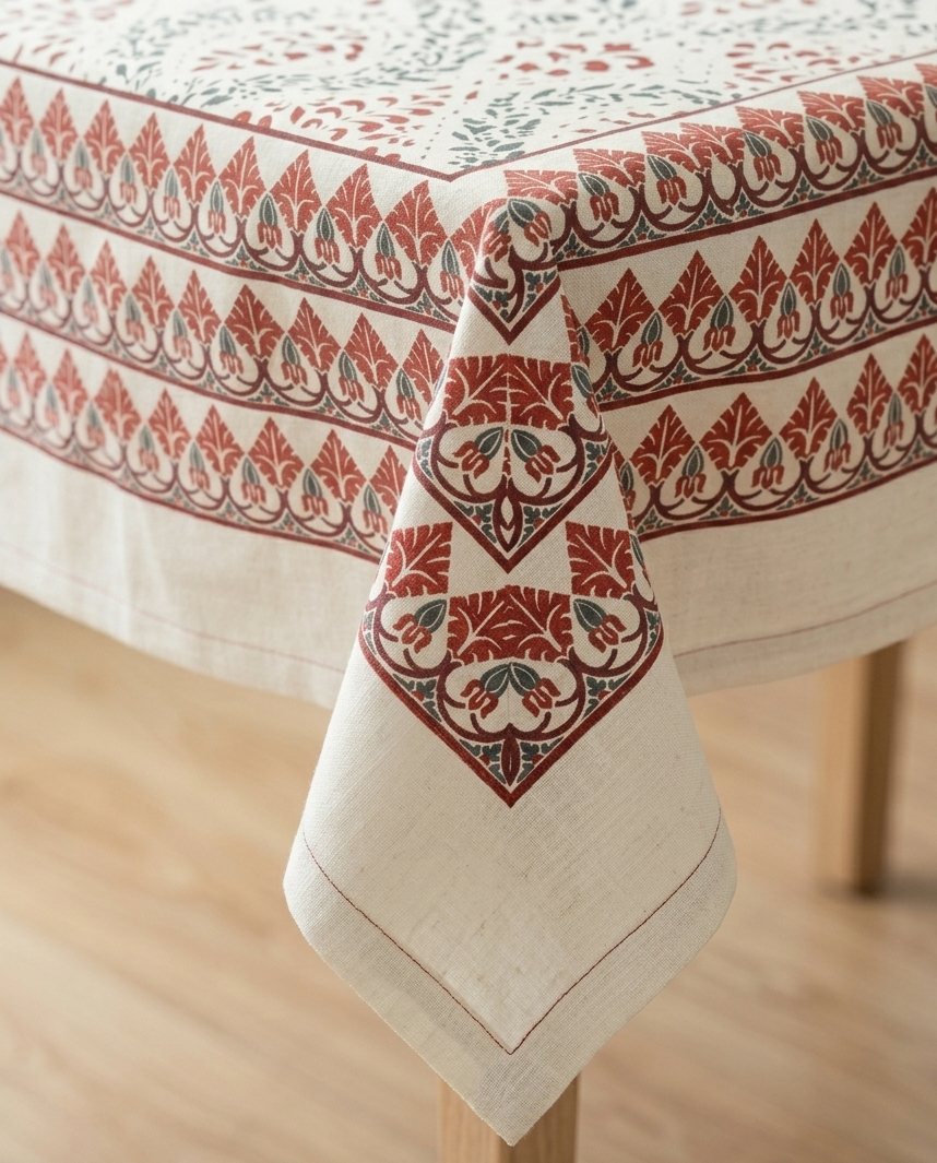 Jaipuri 6 Seater Cotton Table Cover  - 7910