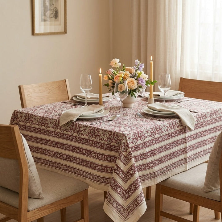 Jaipuri Square Cotton Table Cover - 8193(40 x 40 inches)