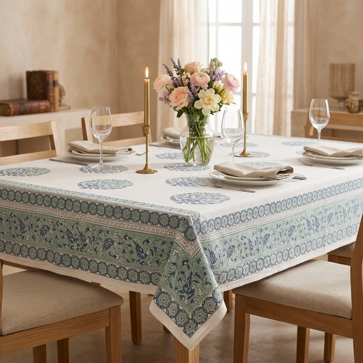 Jaipuri Square Cotton Table Cover - 8182(40 x 40 inches)