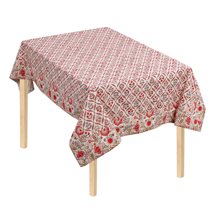 Jaipuri 4 Seater Cotton Table Cover(40 x 60 Inches) - 124