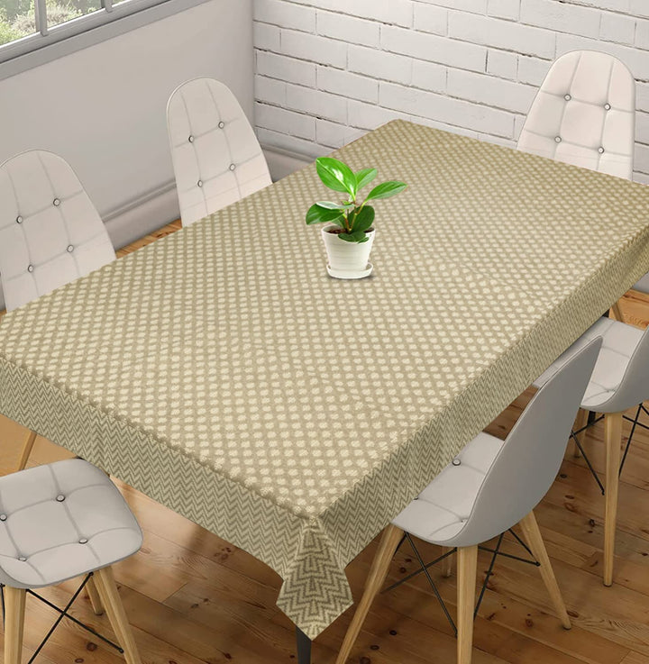 Camel Mogra Motif 100% Cotton 4 Seater Table Cover(40 x 60 Inches)