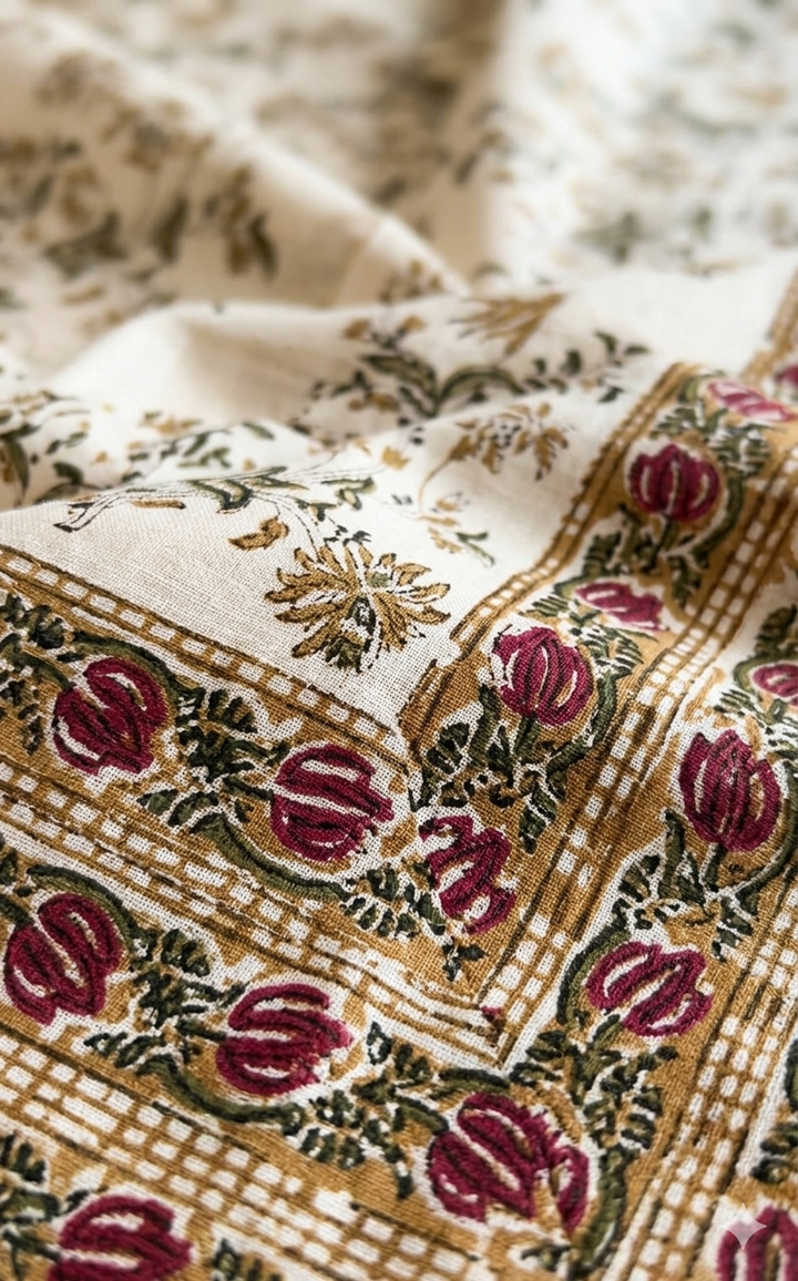 Jaipuri 6 Seater Cotton Table Cover(60 X 90 Inches) - 112