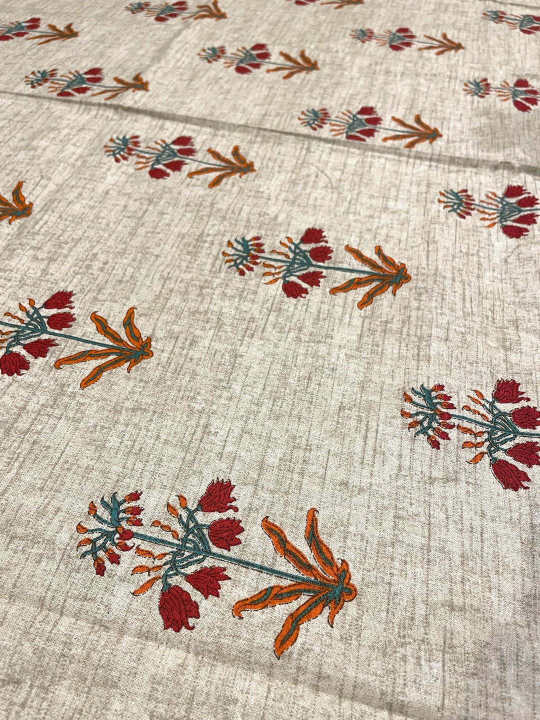 Fuljhari 100% Cotton 8 Seater Table Cover(60 x 108 inches)- Red