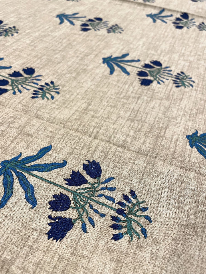 Fuljhari 100% Cotton 8 Seater Table Cover(40 x 60 Inches) -Blue