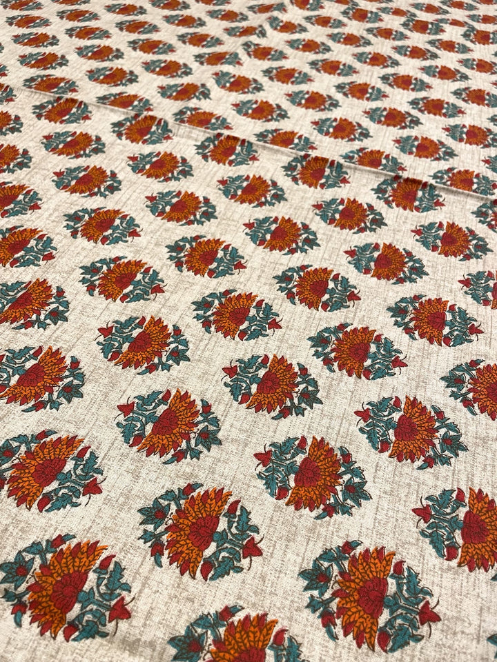 Gulbahar 100% Cotton 8 Seater Table Cover- Red
