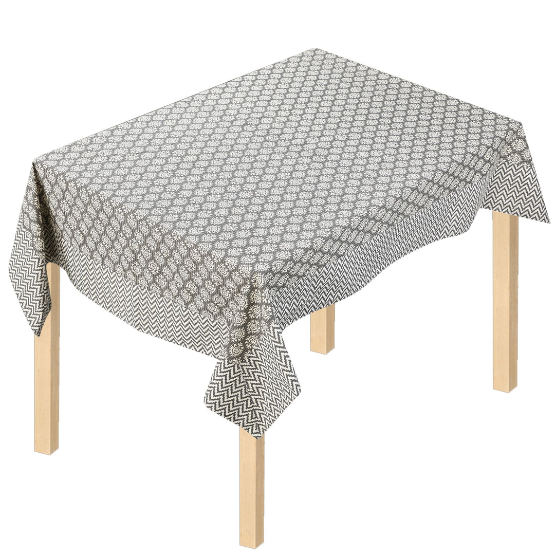 Grey Surya Ashoka 100% Cotton 8 Seater Table Cover(60 x 108 inches)
