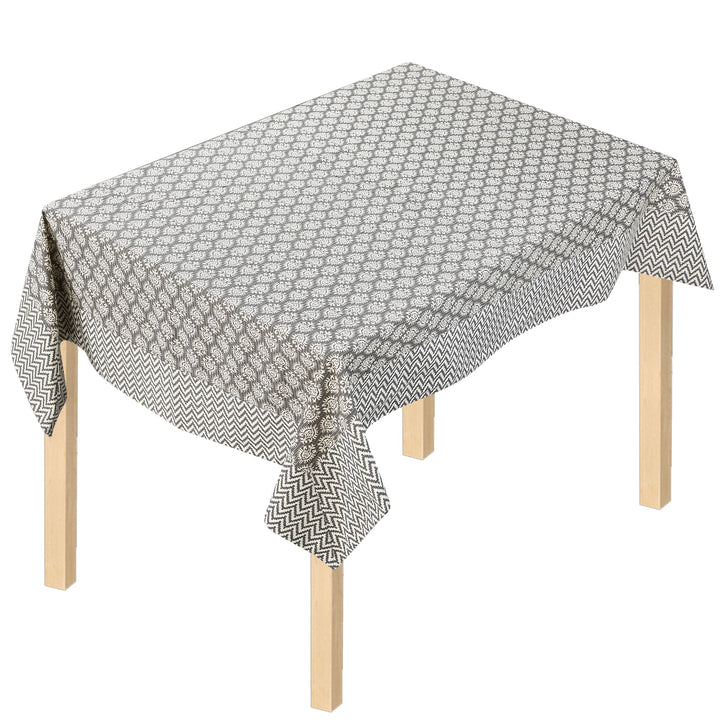 Grey Surya Ashoka 100% Cotton 8 Seater Table Cover(60 x 108 inches)