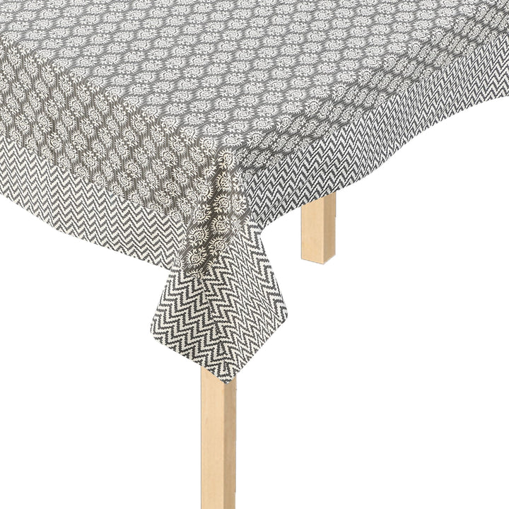 Grey Surya Ashoka 100% Cotton 8 Seater Table Cover(60 x 108 inches)