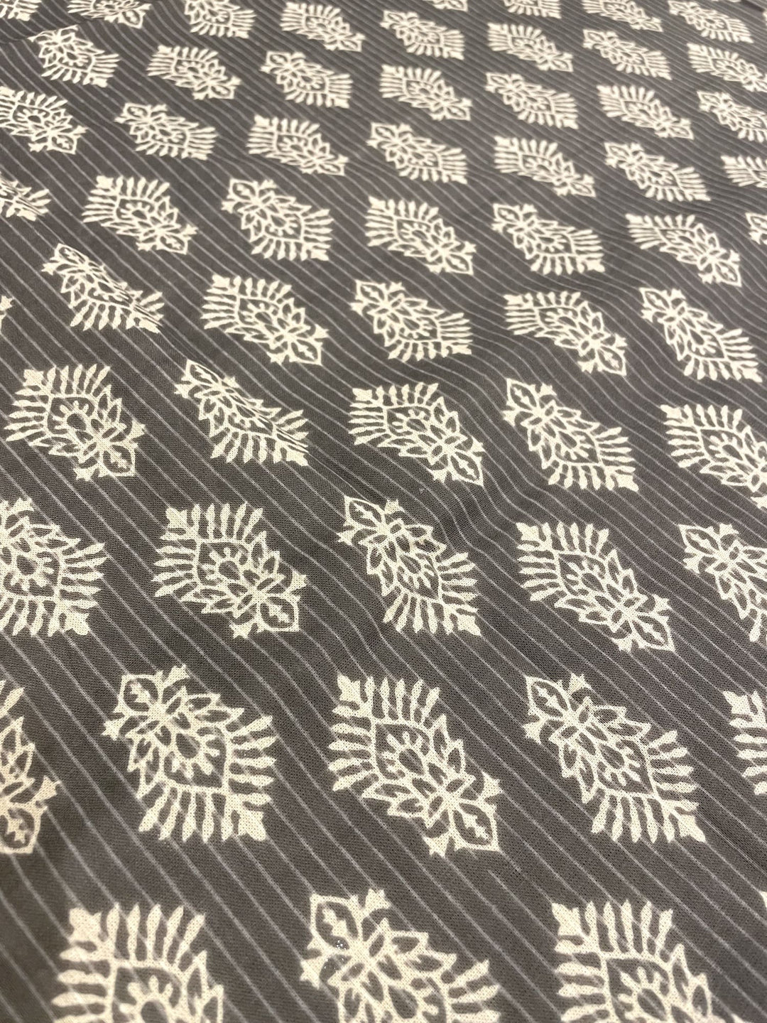 Grey Surya Ashoka 100% Cotton 8 Seater Table Cover(60 x 108 inches)