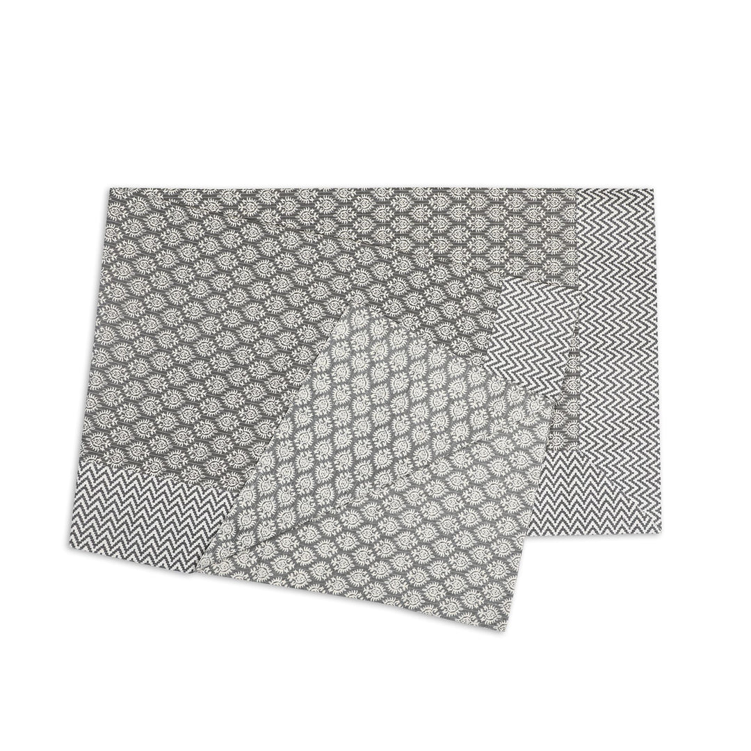 Grey Surya Ashoka 100% Cotton 8 Seater Table Cover(60 x 108 inches)