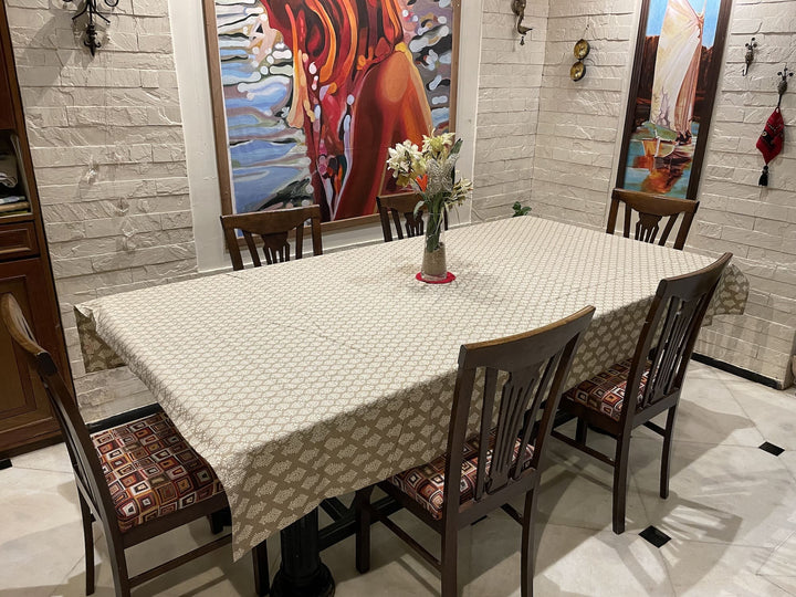 Camel Surya Ashoka 100% Cotton 6 Seater Table Cover(60 x 90 inches)