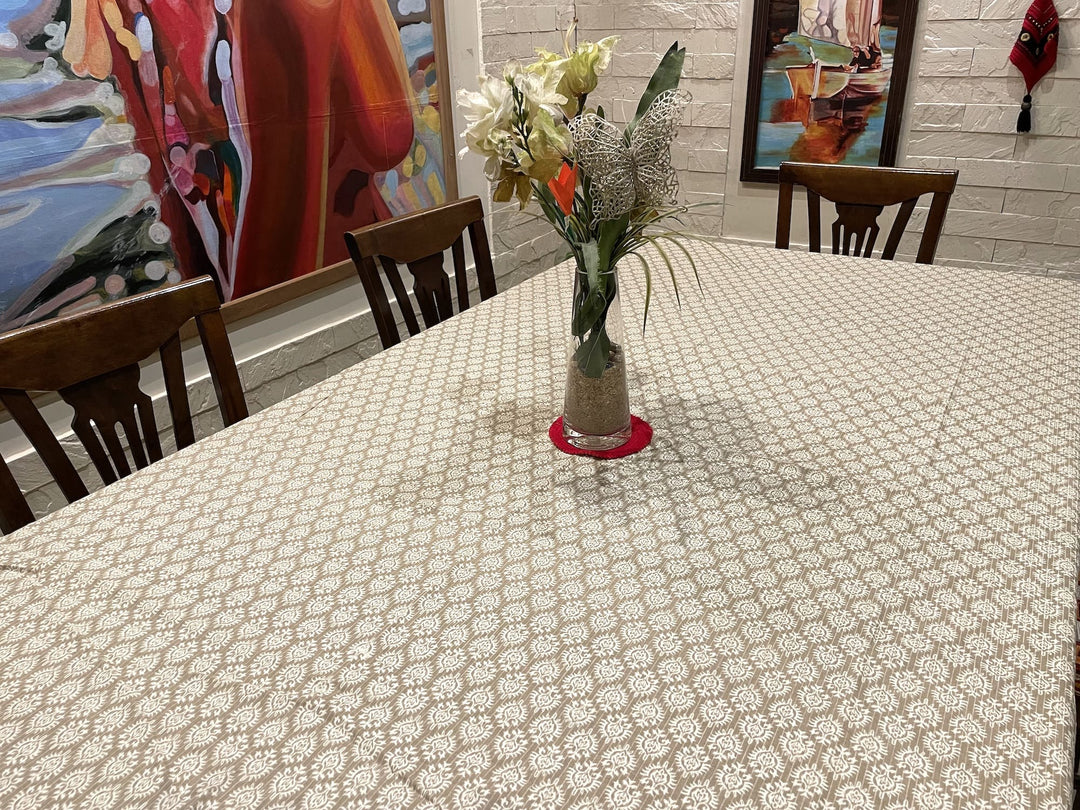Camel Surya Ashoka 100% Cotton 6 Seater Table Cover(60 x 90 inches)