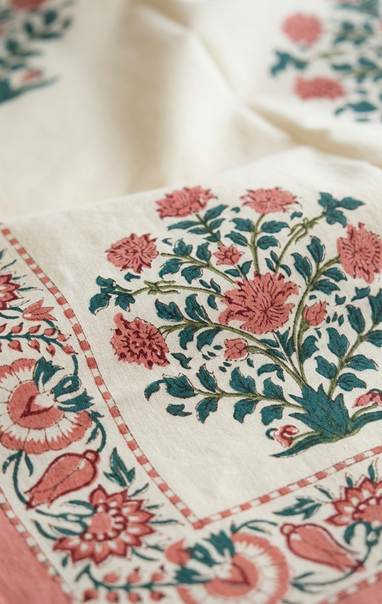 Gulzar 100% Cotton 6 Seater Table Cover (60 x 90 Inches)