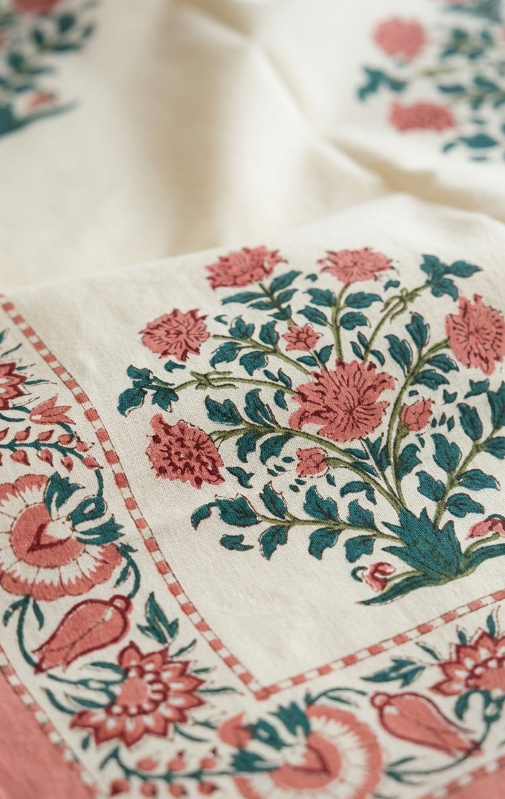 Gulzar 100% Cotton 6 Seater Table Cover (60 x 90 Inches)