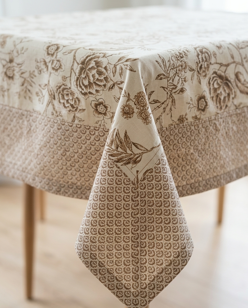 Jaipuri 6 Seater Cotton Dining Table Cover(60 X 90 Inches) - 221