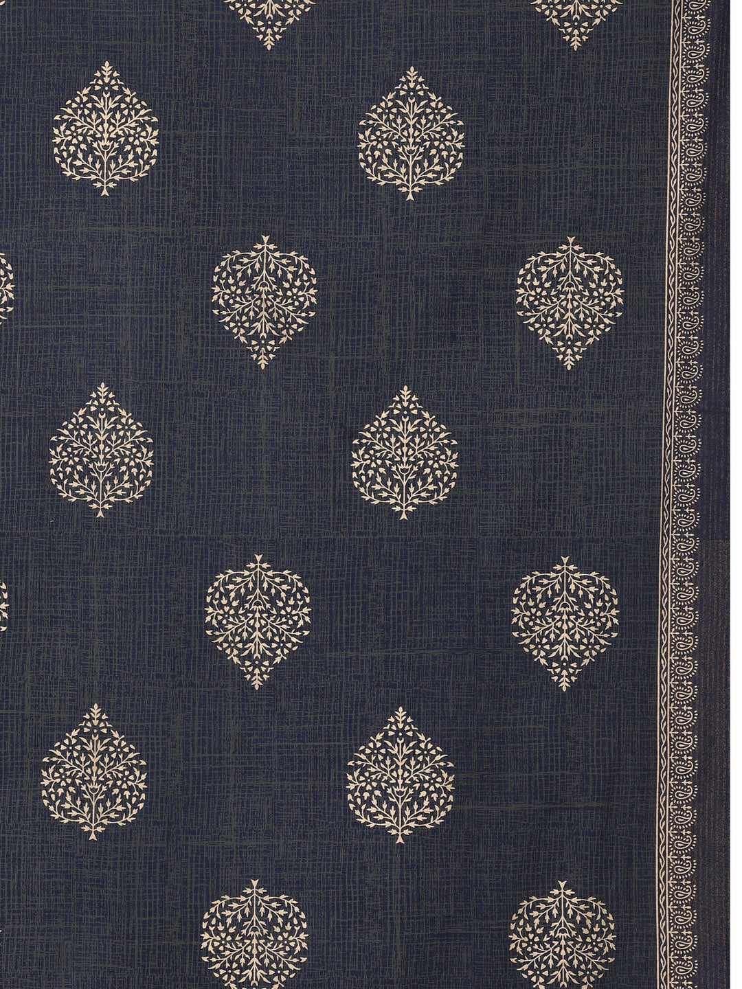 Gold Noor 6 Seater Table Cover - Navy- 234