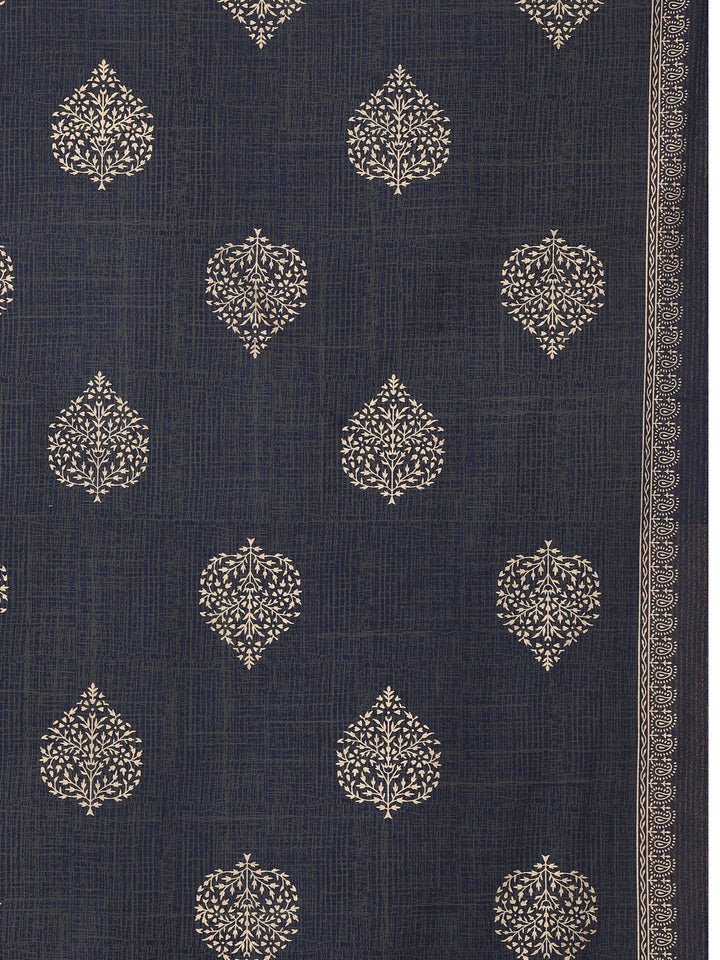 Gold Noor 6 Seater Table Cover - Navy- 234