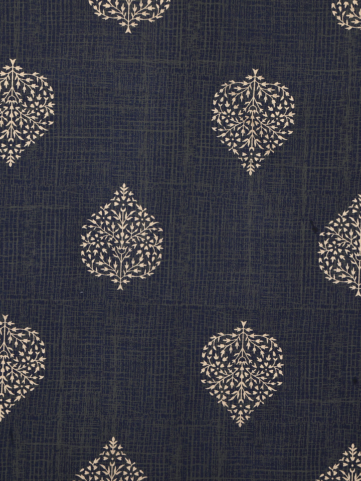 Gold Noor 6 Seater Table Cover - Navy- 234