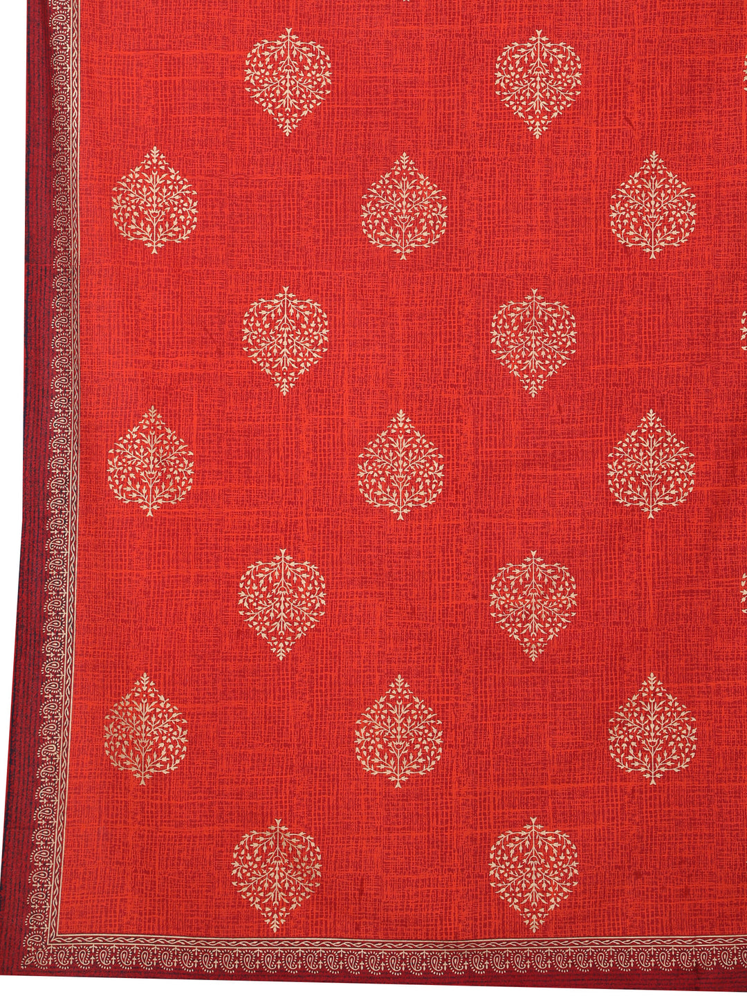 Gold Noor 6 Seater Table Cover - Red - 241