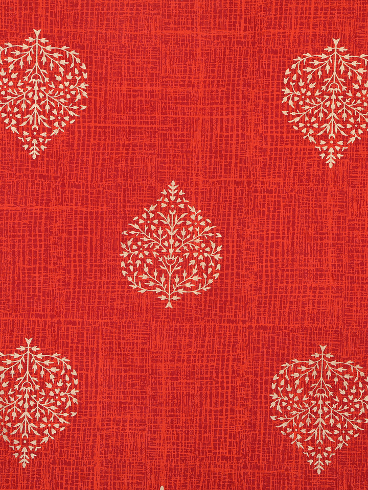 Gold Noor 6 Seater Table Cover - Red - 241