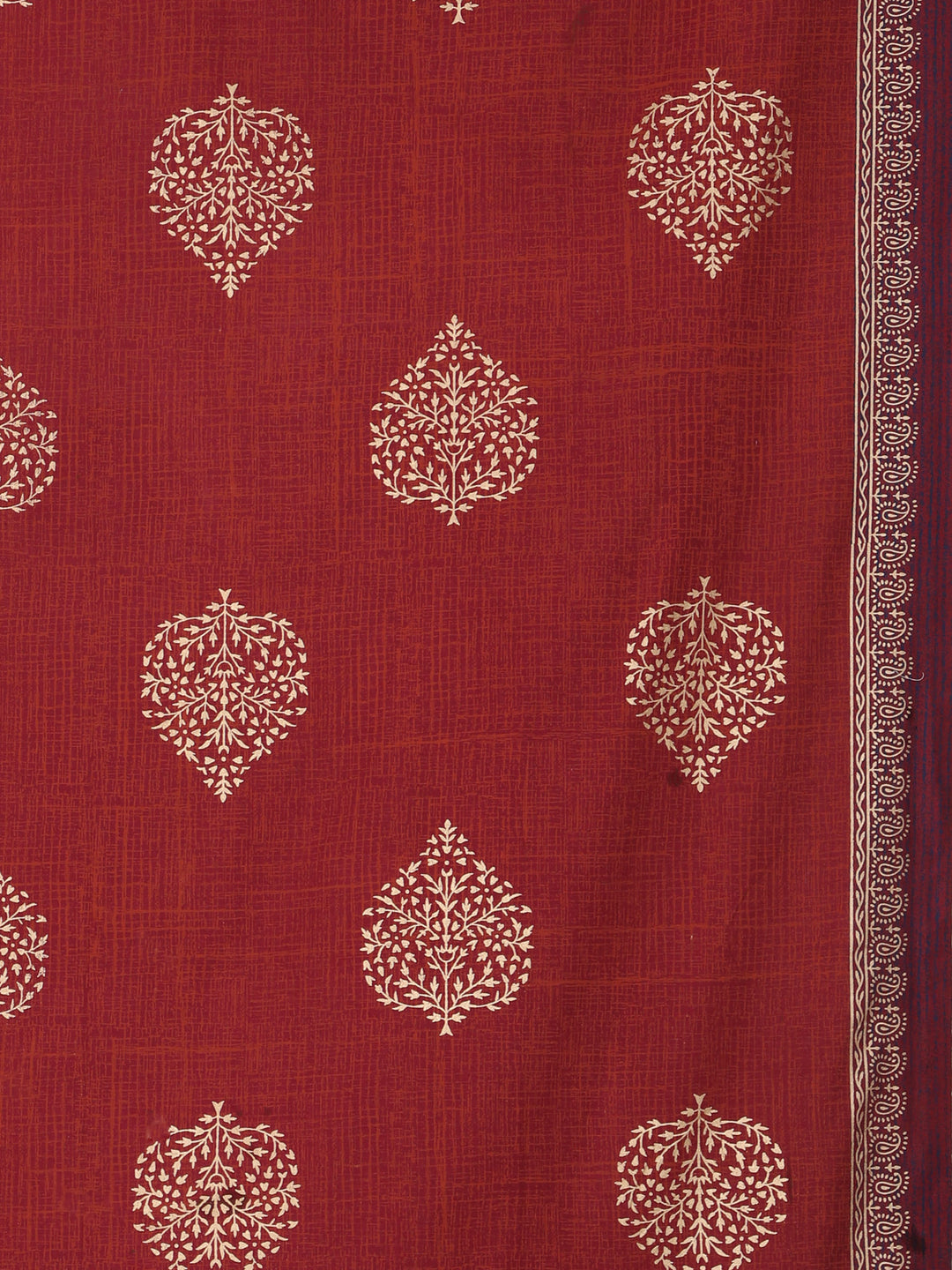 Gold Nazakat 6 Seater Table Cover - Maroon - 243