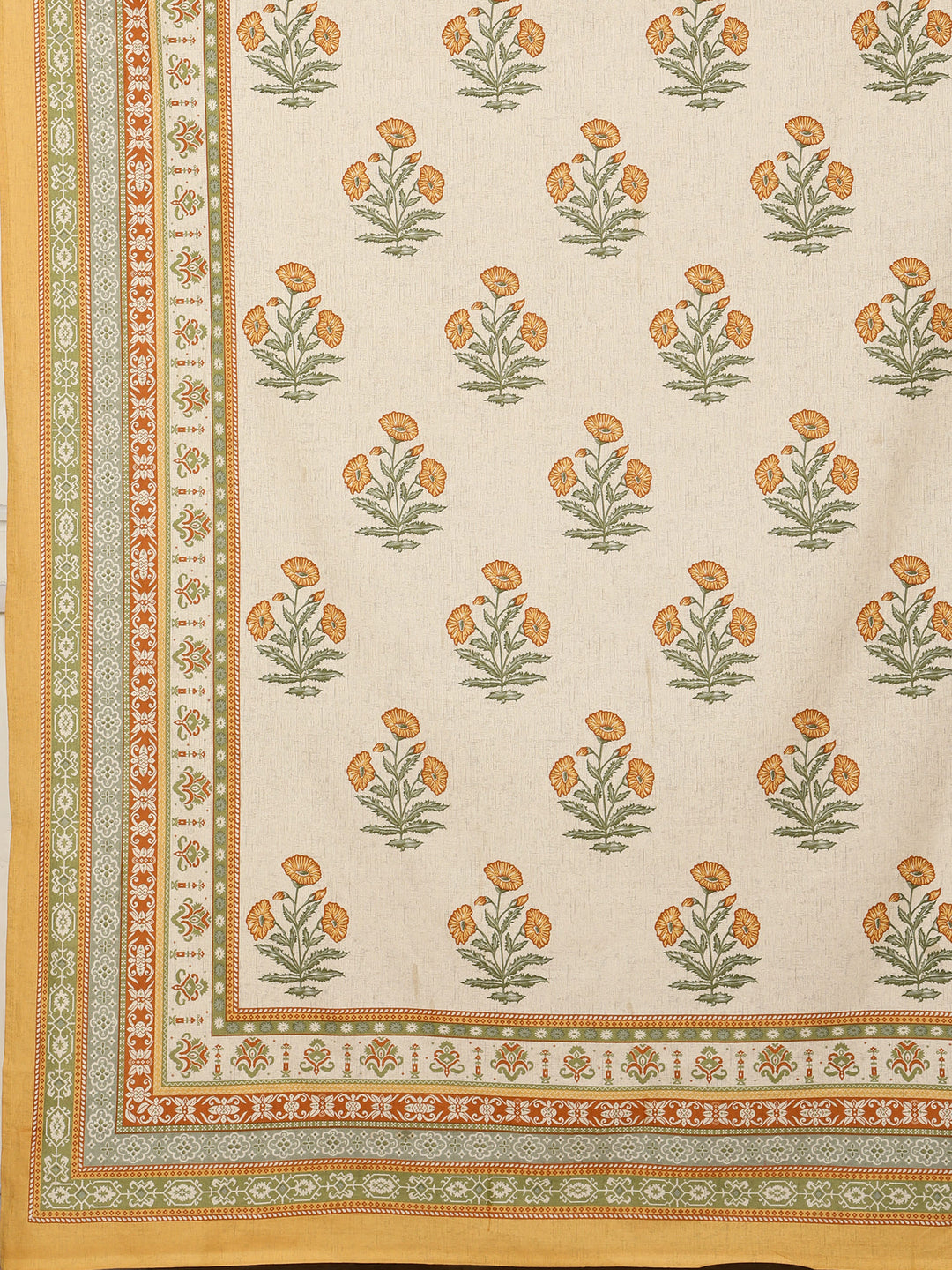 Yellow Vintage Bloom 6 Seater Table Cover- 244
