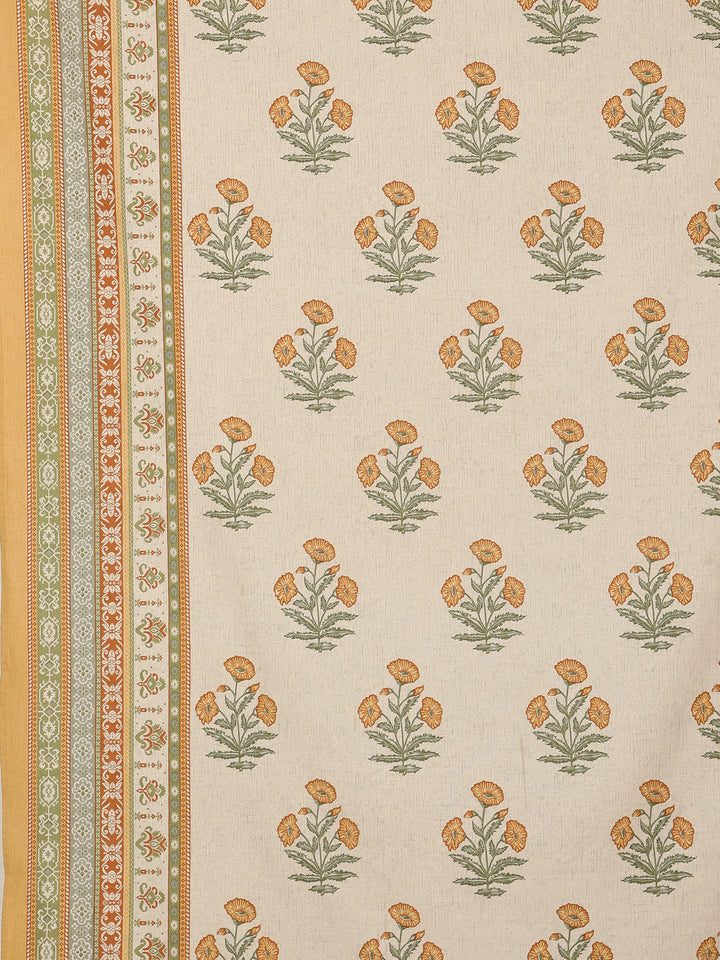 Yellow Vintage Bloom 6 Seater Table Cover- 244