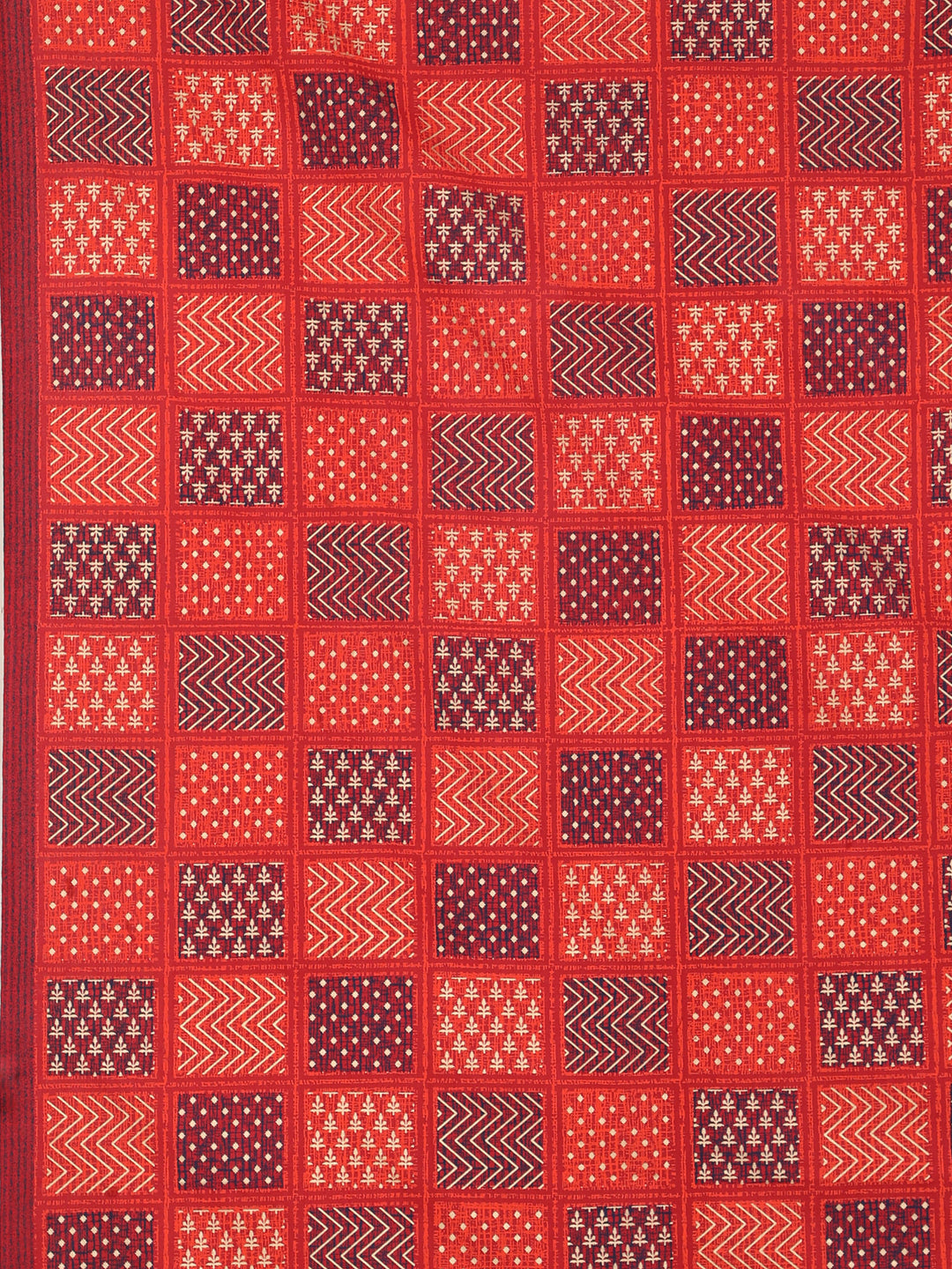 Gold Naqsh 6 Seater Table Cover - Red- 245