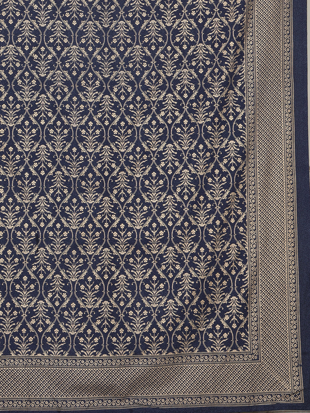 Gold Gulnaar 6 Seater Table Cover - Navy - 246