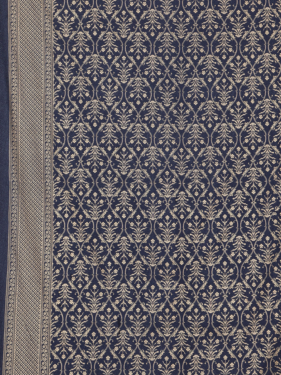 Gold Gulnaar 6 Seater Table Cover - Navy - 246