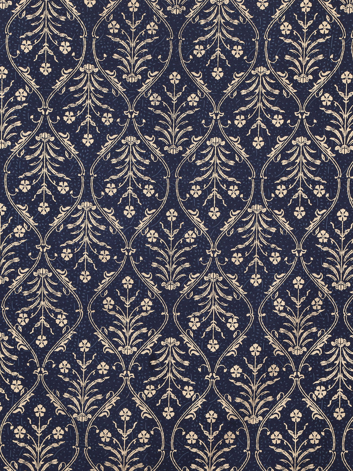 Gold Gulnaar 6 Seater Table Cover - Navy - 246