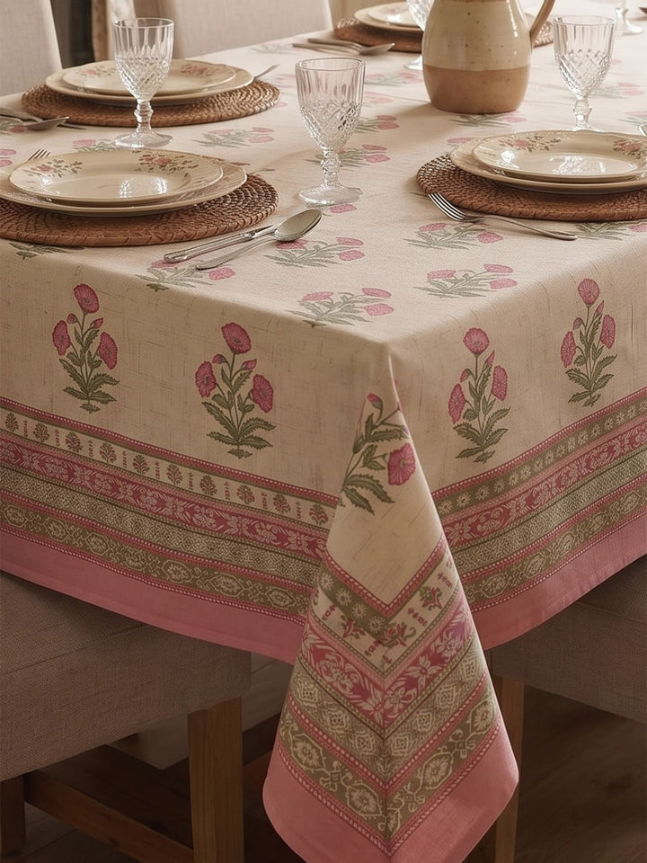 Pink Bloom 6 Seater Table Cover- 247