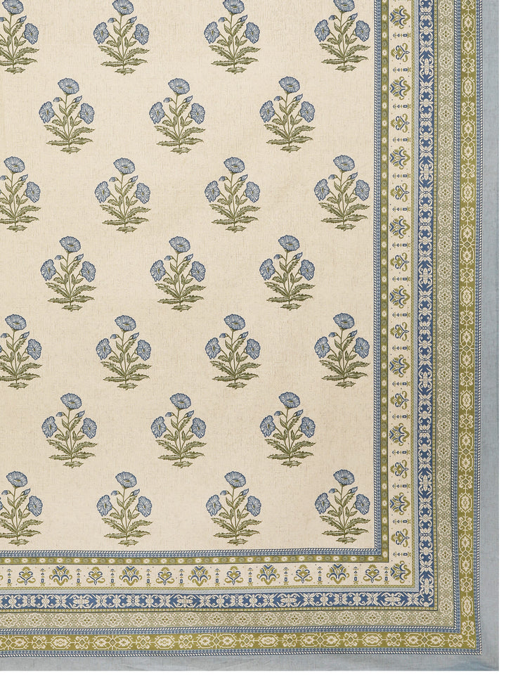 Blue Vintage Bloom 6 Seater Table Cover - 250
