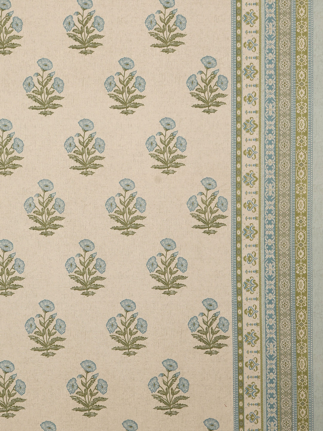 Sky Blue Vintage Bloom 6 Seater Table Cover - 251