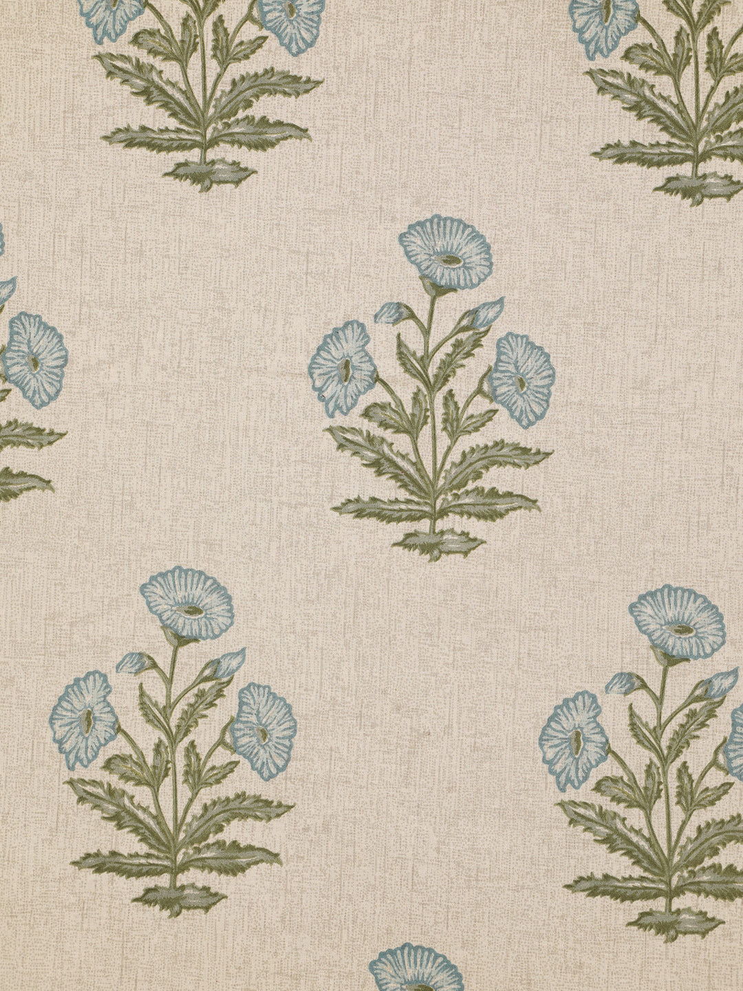 Sky Blue Vintage Bloom 6 Seater Table Cover - 251
