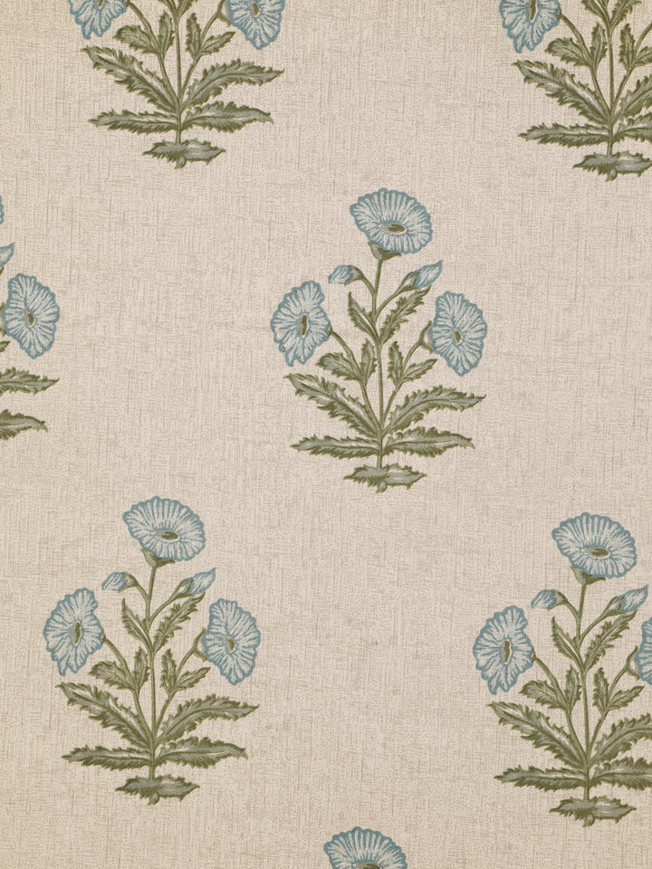 Sky Blue Vintage Bloom 6 Seater Table Cover - 251