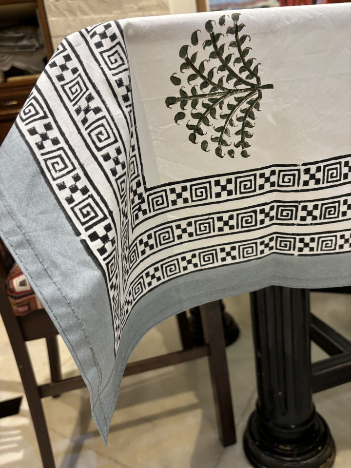 Gulzar 100% Cotton 6 Seater Table Cover(60 x 90 Inches)  - Palm