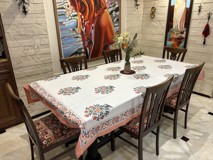 Gulzar 100% Cotton 8 Seater Table Cover (60 x 108 inches)