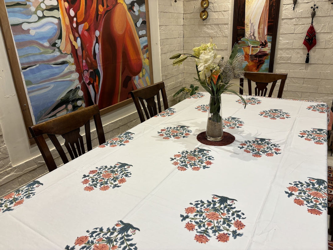 Gulzar 100% Cotton 8 Seater Table Cover (60 x 108 inches)