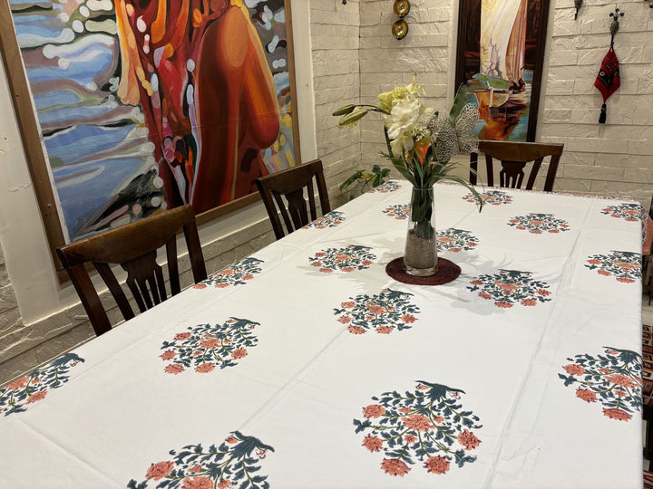 Gulzar 100% Cotton 8 Seater Table Cover (60 x 108 inches)