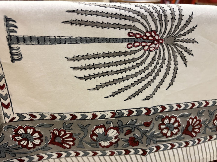 Gulzar 100% Cotton 8 Seater Table Cover(60 x 108 inches)- Palm