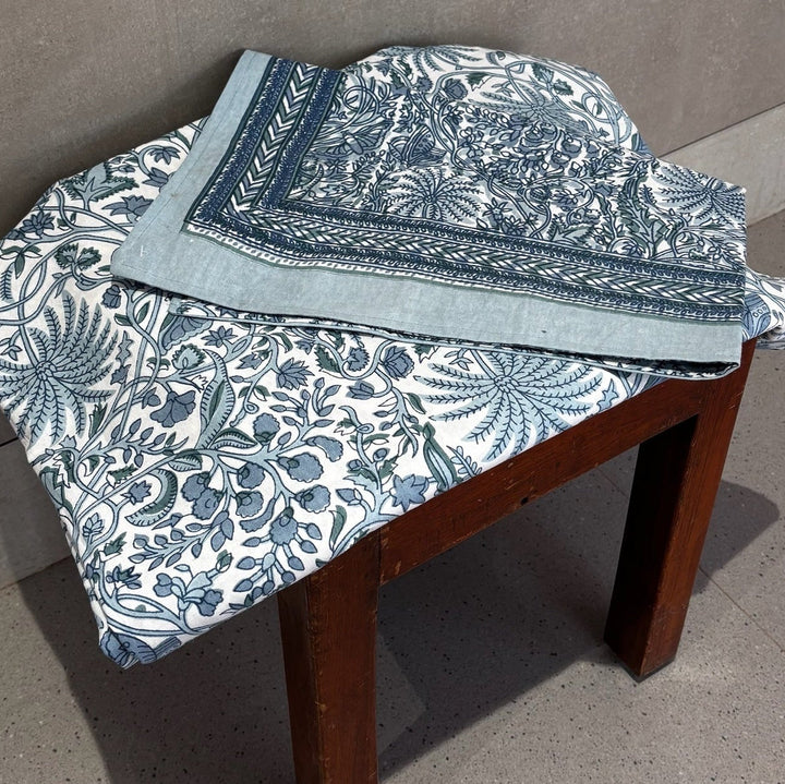 Gulnaar Royale King Size (108 x 108 Inches)Bedsheet (Blue)- 124
