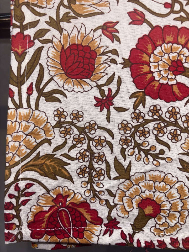Gulnaar Edit King Size(108 x 108 Inches) Bedsheet (Red)- 125