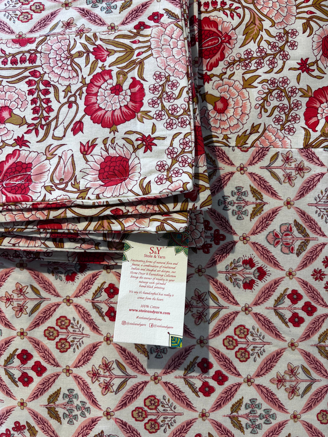 Gulnaar Edit King Size(108 x 108 Inches) Bedsheet (Red)- 126